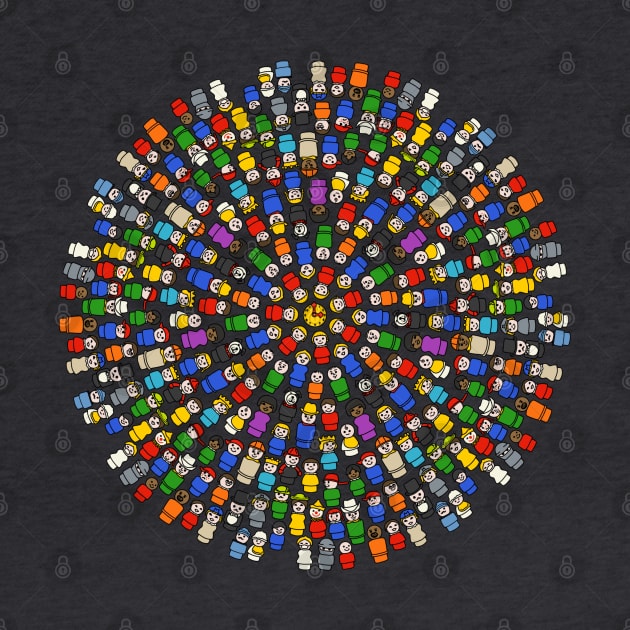 Little People Mandala by Slightly Unhinged